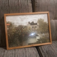 Claude Monet Wall Decoration "The Artist's Garden in Argenteuil" Mahogany Wood Frame 30x40 cm