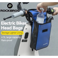 ROCKBROS Waterproof Bike Bag 4.5 L Big Capacity Foldable Bicycle  Bag Electric Bike Front Bag Mini Storage Package Bike Accessories