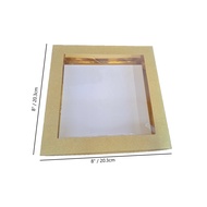 Window Talam Box 8x8x2.5" (Gold) 金色蛋糕盒8x8x2.5寸