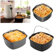【Daily Deals】 Non- Cake Baking Tray Basket Airfryer For Baking Dish Pan Air Fryer Accessories Baking Basket Pizza Plate Dish Pot Bakeware