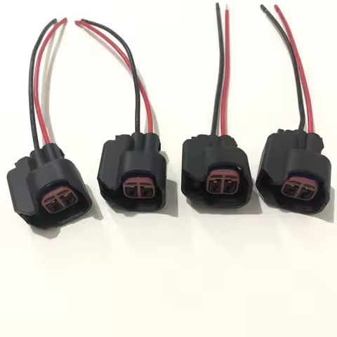 4pcs Fuel Injector Connector Wiring Plugs Clips EV6 EV14 Fuel Injectors USCAR Connector Pigtail Cut