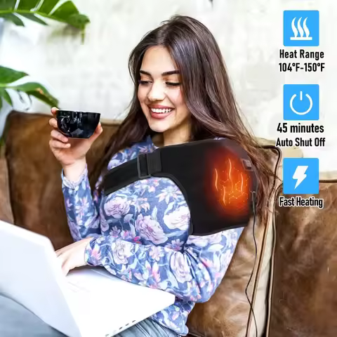 Shoulder Heating Pad Heated Wrap - 3 Heat Levels Heating Pad for Shoulder Pain for Men Women Frozen 