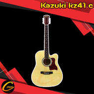 Kazuki kz41c กีตาร์โปร่ง41นิ้ว สินค้ารับประกันการขนส่งให้ แถมฟรีของแถมมากมาย บริการหลังการขายดีเยี่