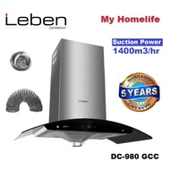 LEBEN Kitchen Hood and Hob DC-980 GCC / 1400m3/hr (NON RETURNABLE)
