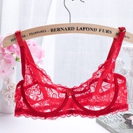 Women Lace Embroidery Bra Sexy Lingerie 34 36 38 40B Size A B Cup Thin Bras