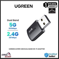 UGREEN USB WIFI 6 ADAPTER AX900 DUAL BAND 5G 2.4G WIFI RECEIVER ANTENNA DONGLE WIRELESS USB UG-CM762