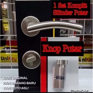 Harga promo handle pintu pisah + knob putar kodai/ Rossette pintu pisah + knob putar kodai kunci pin