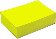 younikat 150 Labels in Neon Yellow, 10 x 7 cm, Neon Paper Labels for Labelling, Universal, dv_839
