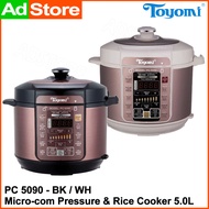 Toyomi Micro-com Pressure &amp; Rice Cooker 5.0L PC 5090 - BK / WH
