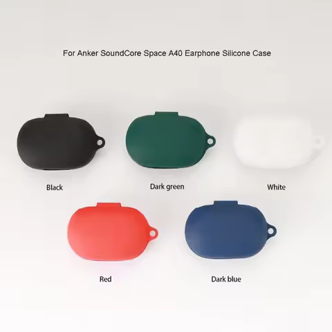 Silicone Protective Case For Anker SoundCore Space A40 Wireless Headphone Protector Case Cover Shell