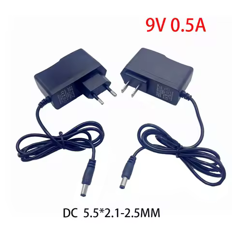 1PCS AC/DC Adapter DC 9V 0.5A 500ma AC 100-240V Converter Power Adapter 9V0.5A Charger Power Supply 