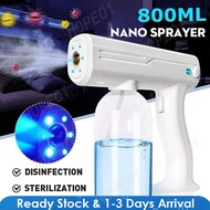800ml Spray Gun Wireless Rechargeable Disinfection Sprayer Nano Blue Ray Atomizer Fogging Spray Gun 消毒槍