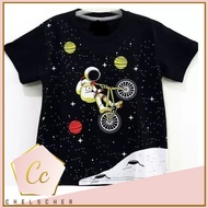 Baju Atasan Anak Laki-Laki / Kaos Anak Laki-Laki Astronot Sepeda 1-10