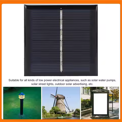 Portable 0.6W 3V Polysilicon Solar Panel Level A Solar Charging Board Module for Solar Garden Lighti
