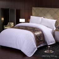 Bedding Set Hotel Quilt Cover Pure Cotton Hotel Four-Piece Set Pure White Satin Bedding for Guesthou