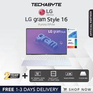 LG gram Style Aurora White | 16" OLED | i5-1340P / i7-1360P | 16GB LPDDR5 | 512GB SSD | Iris Xe | Win 11 Home Laptop