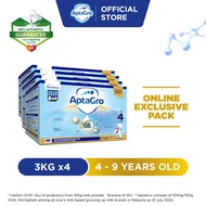 [EXP: 9/11/24] Aptagro Step 4 Growing Up Milk Formula 4 - 9 years 3kg x 4