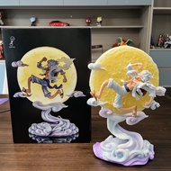 28 Cm.one Piece Gear 5 Luffy Sun God Nika Anime Plastic Figure Moon Chasing Model Collection Statue 