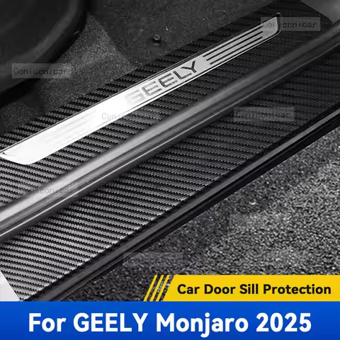 Car Door Sill Scratch Protection Trim Sticker For GEELY Monjaro 2023-2025 Car Door Threshold Sticker
