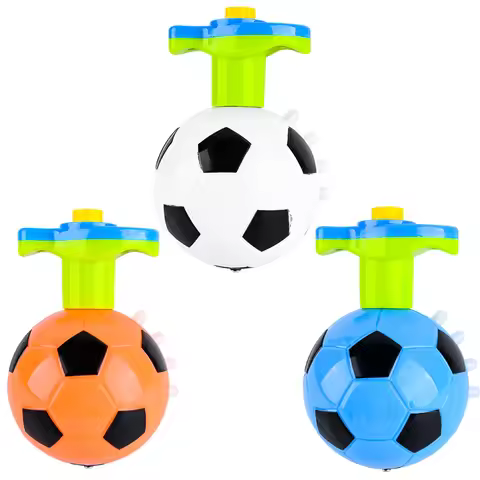 Novelty Funny Light-emitting Toys Simulation Soccer Ball Multi-color Spinning Gyro Toys With Light M