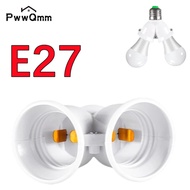AvvRxx Screw E27 LED Base Light Lamp Bulb Socket E27 to 2-E27 Splitter Adapter lamp holder E27 socke