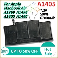 50WH 7200mAh A1405 Laptop Battery For Apple Macbook Air 13 inch A1466(2012-2017) A1369(2011-2012) Re