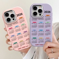 New Year 2026 Calendar Phone Case For OPPO F1S F9 Pro F11 Pro F17 Pro F19 Pro Soft TPU Shockproof Ba