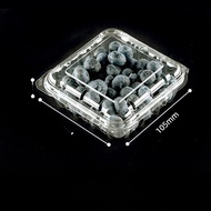 กล่องบรรจุภัณฑ์แบบพลาสติกหนาโปร่งใสสำหรับผลไม้ทรงสี่เหลี่ยมกลวงสำหรับ Blueberry ขนาด 125 กรัม กล่องบ