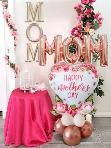 12pcs Mother's Day Happy Balloons,celebrating Mother's Day, anniversaries, mom's birthday,festive pa