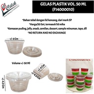 gelas+cup+wadah+kemasan+take away+bahan+plastik+mika+lid+tutup+50 ml+65 ml+150 ml+aqua+220 ml+packag