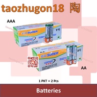 [2 Pcs] SUOER AA AAA 1.5V Battery Batteries Bateri / GP 9V Black Green I Remote Toy