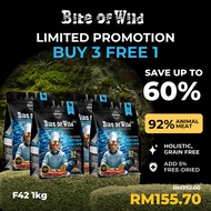 LIMITED PROMO (Buy 3 Free 1) Bite of Wild F42 1KG -6 Fish Recipe Kibble Makanan Kucing (Dewasa, All 