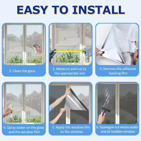 Energy Saving Window Covering Film 40cm By 200cm Safeguards Furnishings From Fading C7AC