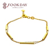 FOOKDAY 916 Emas Rantai Tangan Gold 916 Mini Bar Chian Bracelet 黄金 916 手链