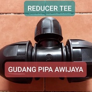 HDPE Reducer Tee Pipe Fitting 63Mm X 50Mm Best Quality HDPE Tee Pipe Connection/