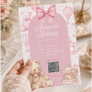 4 Editable Birthday Invitation Canva Template | 4 different Theme | Instant Download