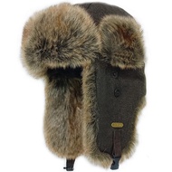 Winter Trapper Hat,Warm Faux Fur Aviator Hat,Russian Ushanka Trooper Hunting Ski Hat with Ear Flaps