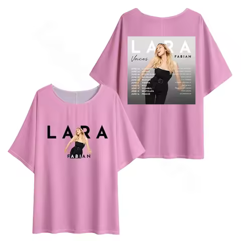 Lara Fabian Tour 2025 Womens Tshirt Fashion Women Short Sleeve Hip Hop Womens Tee Shirt Casual Women