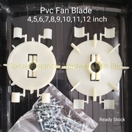 4" 5" 6" 7" 8" 9" 10" 11" 12" PVC FAN BLADE C/W COLLAR