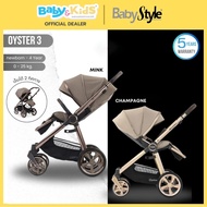 🎈 New+พับขึ้นเครื่องออโต้ นอนราบเข็น2ทิศทาง🎈Babystyle Oyster3 Plus รถเข็นเด็ก ใช้ได้ตั้งแต่แรกเกิด -