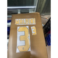 Thermal self-ironing Sticker Font of Maldini 3 Ac Milam 2007 2008 football shirt