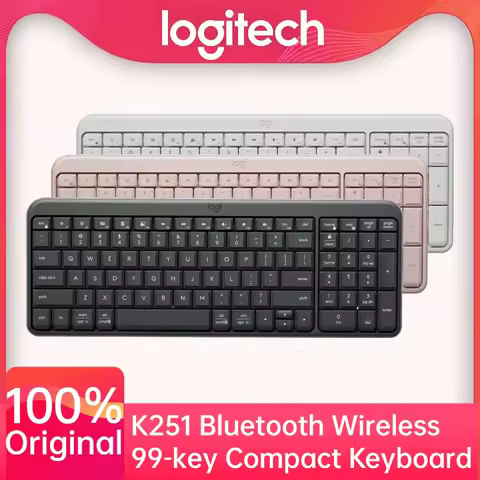 Logitech K251 Wireless Bluetooth Keyboard 99 Keys Compact Portable Office Business Keyboard for Mac 