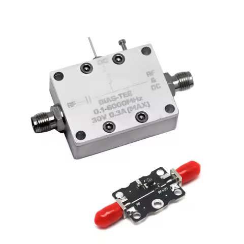 0.1~6000Mhz Bias Tee DC Block RF isolator coaxial biaser f/wireless Radio LAN Amplifier SDR WIFI 433