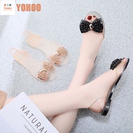 Women's Shoes Sandals Women's Modern Flat Jelly Shoes Jelly Shoes Transparent Glass Shoes