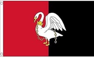 AZ FLAG Buckinghamshire New County Flag 3' x 5' - County of Bucks. - England Flags 90 x 150 cm - Ban