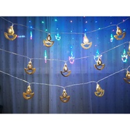 Diwali String Lights,3M 20 LEDs Diya Lights Battery Operated Indian String Lights Diwali Decorations