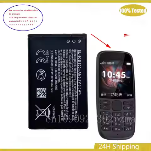 BL-5CB Lithium Batteries 1200mAh BL 5CB Cell for Nokia N72 100 105 109 111 113 6086 BL5CB TA-1010 TA
