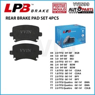 [Rear Brake Pad] Audi A4 2.0TFSI 3.0 B7/8EC A6 C6/4F2 2.0TFSI 2.4 TT 8J3 1.8/2.0 TFSI 2.0 TFSI Quatt
