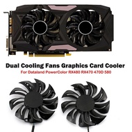1PC Dual Graphics Card Cooling Fan For Dataland PowerColor RX480 RX470 470D 580