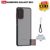 SAMSUNG M23 5G - Acrylic Case SAMSUNG M23 5G silikon case 2 tone doft with oil casing bumper CASE MATTE FREE STRAP TALI HP